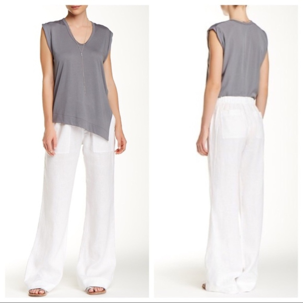 Bella Dahl White Linen Pants